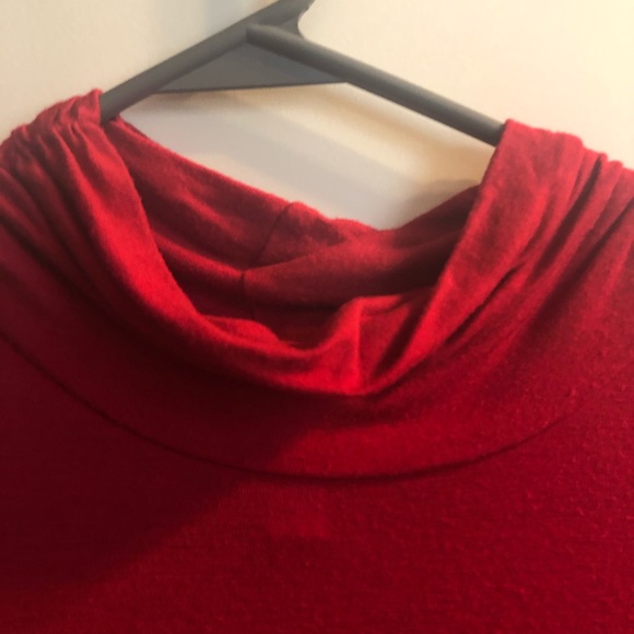 Red turtle neck blouse. - Picture 4 of 5